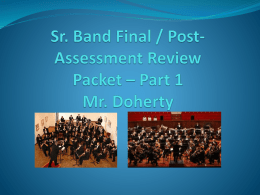 Senior Band (9-12) Review Powerpoint