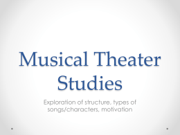 Musical Theater Studies