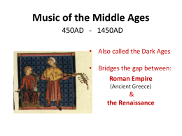 Middle Ages - Forest Hills High School