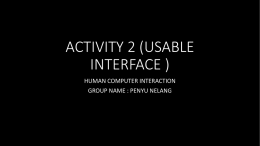 activity 2 (usable interface )