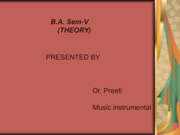PPT B.A V Sem. Music Instrumental