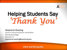 Helping Students Say *Thank You*