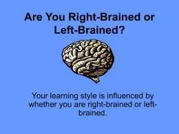 Right Brain and Left Brain Quiz - SJAM Career Studies february 6