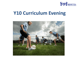 Y10 Curriculum Evening