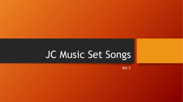 JC Music Set Songs