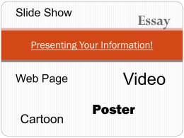 Presenting Your Information PowerPoint Presentation