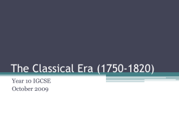 The Classical Era POWERPOINT
