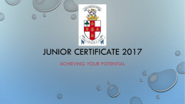 Junior certificate year