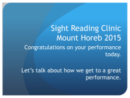Sight Reading Clinic Mount Horeb 2015