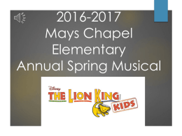 2013-2014 Vincent Farm Musical - Mays Chapel Elementary School