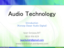 Audio Technology - Materi Perkuliahan-Iwan Sonjaya