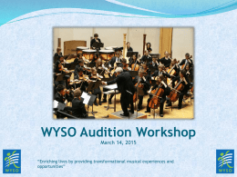 WYSO Audition Workshop