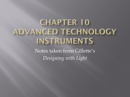 Chapter 10 Advanced Technology Instruments