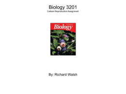 Biology 3201 Cellular Reproduction Assignment