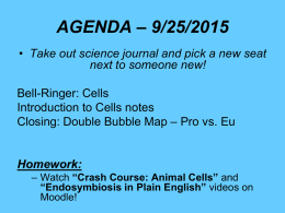 A) Intro to Cells 9.25 REG