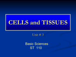 CELLS and TISSUES