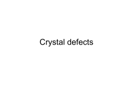 Crystal defects