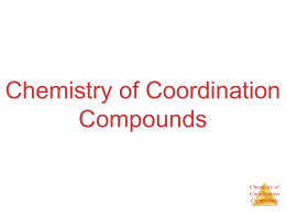 Coordination Chemistry PPT