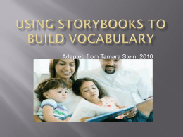 Using Storybooks to Build Vocabulary