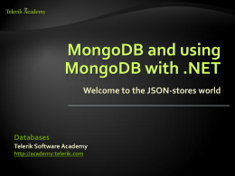 NoSQL Databases and MongoDB