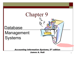 Chapter 9 - Accounting and Information Systems Department