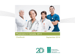 Physicians in Canada, 2013