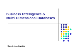 Business Intelligence and Multidimensional databases
