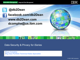 DB2 Database Security and Privacy