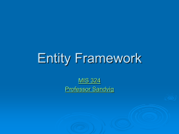 LINQ and the Entity Framework