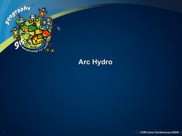 Data models, Arc Hydro, Arc Hydro tools and demo