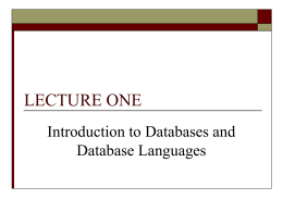 LECTURE_ONE_Introduction_to_databases