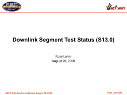 Downlink Segment Status - California Institute of Technology
