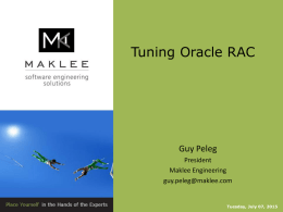 Tuning Oracle RAC
