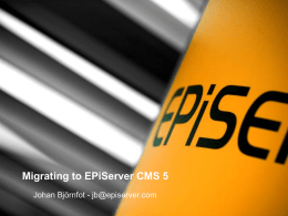 Migrating to EPiServer CMS 5