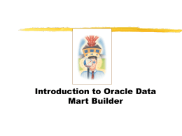 Oracle Data Mart Suite Tutorial