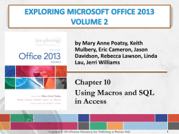 Exploring Microsoft Office 2013 Access Comprehensive