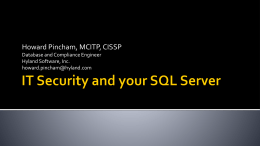 IT Security, SQL Server and You!
