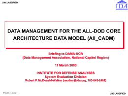 RPW 5-23-95 Slides - DAMA-NCR Data Management Association