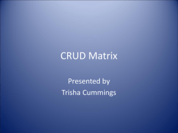 CRUD Matrix
