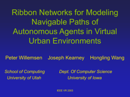 Ribbon Networks for Navigable Pathways of Autonomous