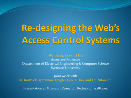 Web Security - Computing and Information Studies at