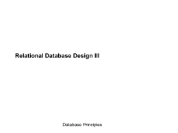 Relational Database Design - State University of New York