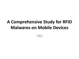A Comprehensive Study for RFID malware on Mobile Devices