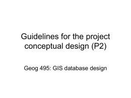 Tips for P2: Conceptual Design