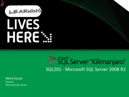 SQL201 - Microsoft SQL Server 2008 R2