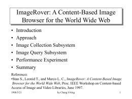 ImageRover: A Content-Based Image Browser for the World