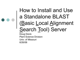 How to Install and Use a Local BLAST Server