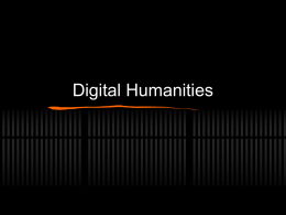 Digital Humanities - University of North Dakota