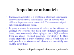Impedance mismatch - Northumbria University