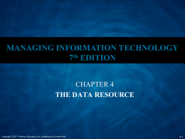 Ch 4 - Data Resource